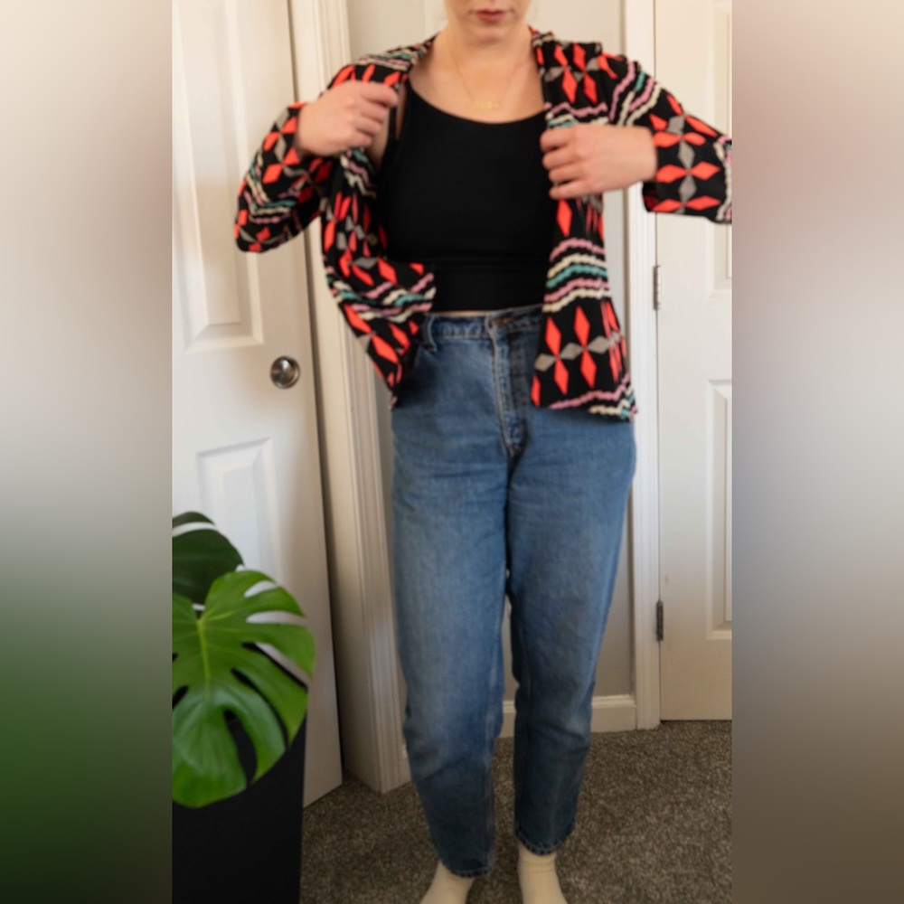 Abbeline Aztec Pattern Blazer Size Medium